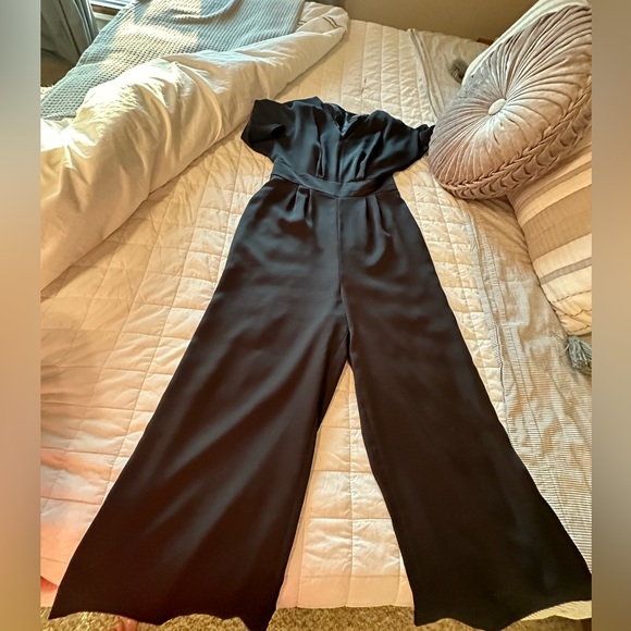 Express Kimono Sleeve Wide-Leg Jumpsuit Sz XS Black - Picture 3 of 7